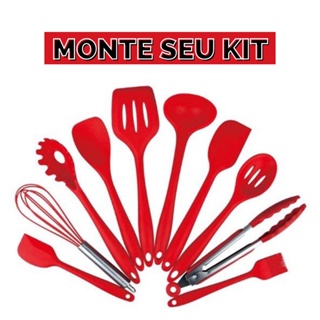 Utensílios De Cozinha De Silicone Premium Vermelho em Oferta na Shopee