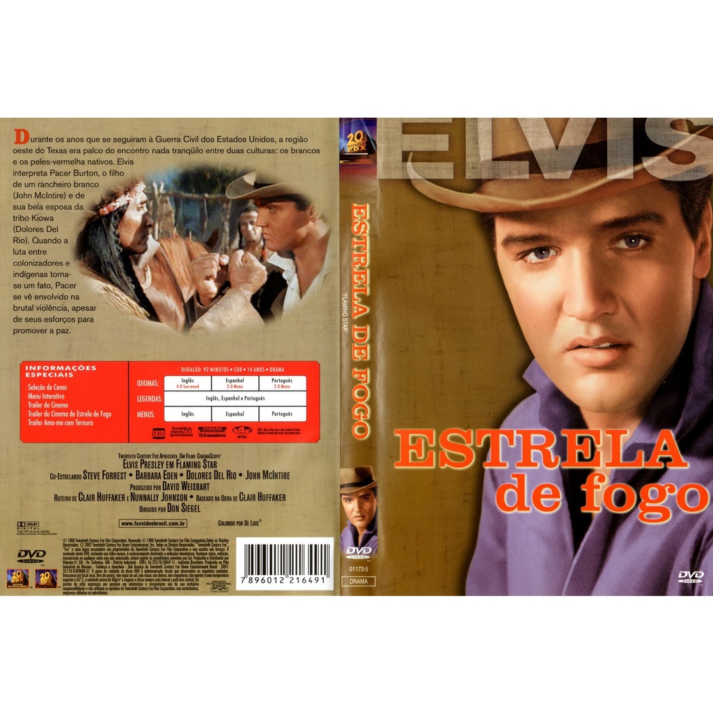 3filmes Elvis Presley Estrela D Fogo/joe E Muito Vivo/charro