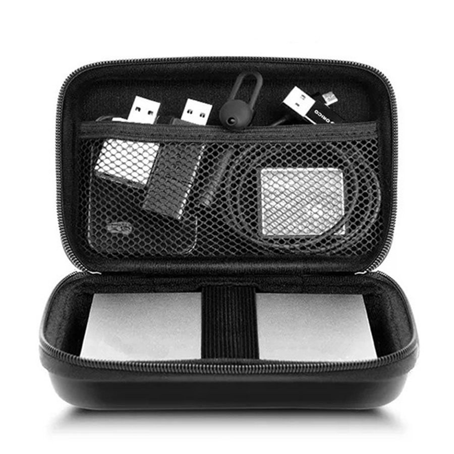 Earphone Storage Bag Box Black Zipper Headset Bag Headphone Pouch