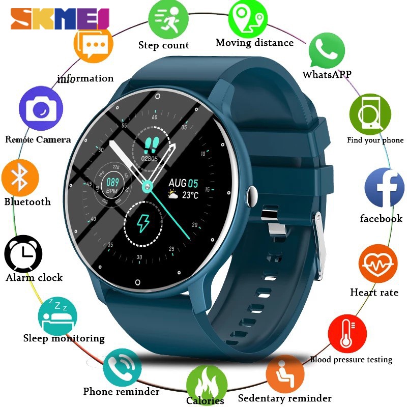 SKMEI  Smartwatch Relógio Inteligente Masculino À Prova D 'Água Bluetooth de Freqüência Cardíaca