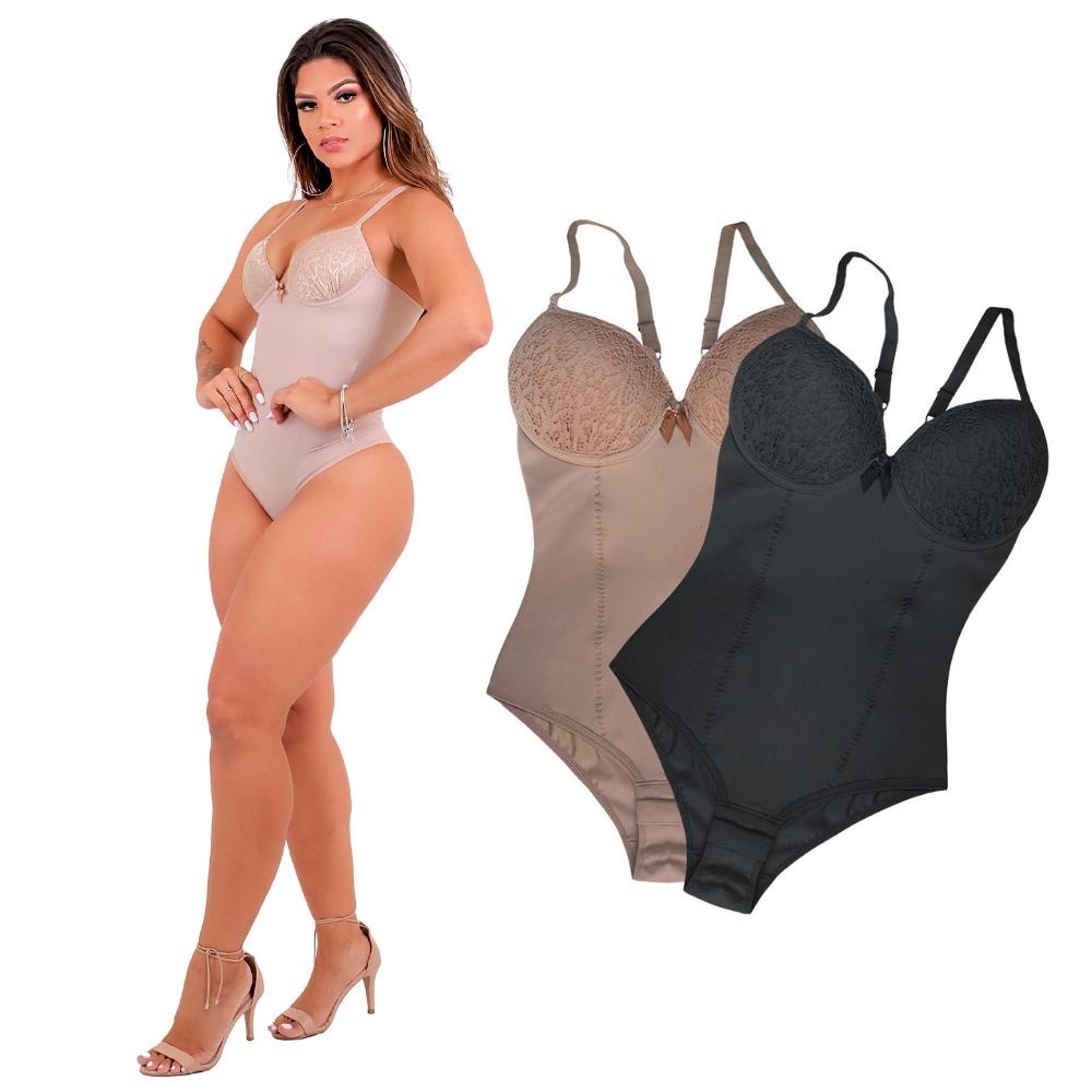 Cinta body Modeladora Feminina Redutora com bojo Empório Da Roupa em Oferta na Shopee
