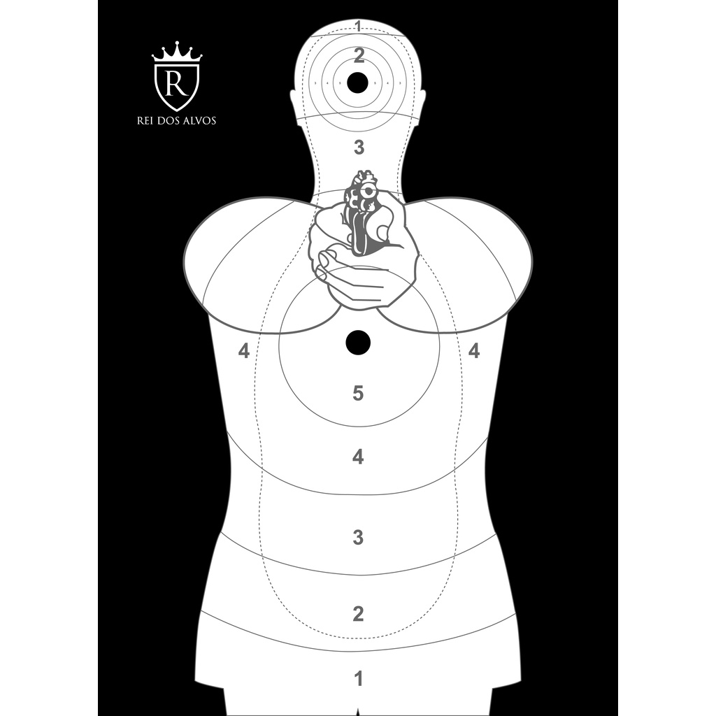 100 Alvos Silhueta SAT - C/ 200 Obreias - Offset 90grs