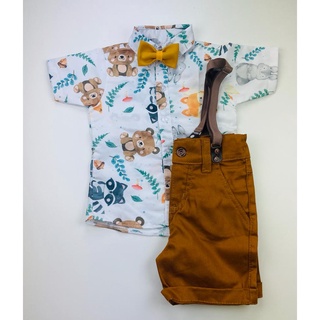 BOSQUE conjunto temático infantil roupa para menino