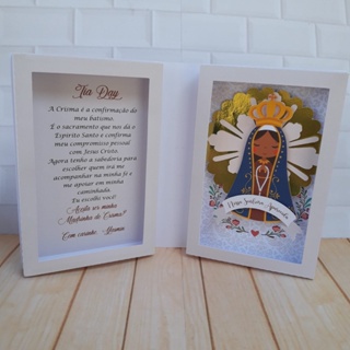 Convite de Crisma Premium – Nossa Senhora em Camadas 3D Madrinha ou Padrinho em Oferta na Shopee