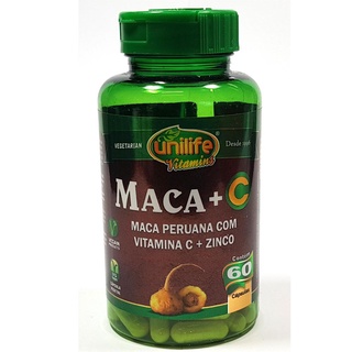 Maca Peruana com Vitaminas Unilife 60 cáps de 550mg