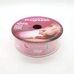 Fita de Cetim Cordel Nordestino Rosa 22mmx10m 1un - Rizzo