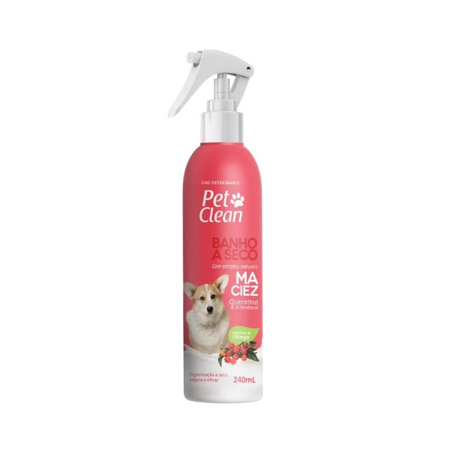 Banho a Seco Pet Clean Cachorro Gato Cães Pet 240ml — imagem 2 de 2