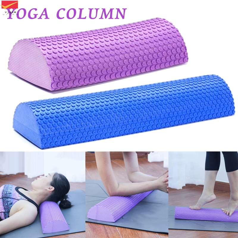 Unipro Half Round EVA Massage Foam Roller Yoga Pilates Fitness Equipment Balance Pad Yoga Blocks with Massage Floating Point