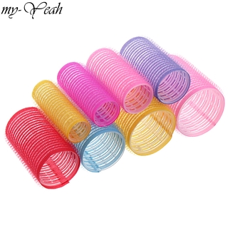 Monja 10 Pcs Carretel De Cabelo Diy Adesivo Automático Fixo Cortador De Cabelo Curler