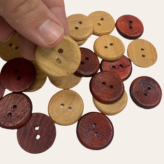 Kit 12 Botão de Madeira N0, N1 e N2 para Artesanato / Tricô / Crochê / Patchwork