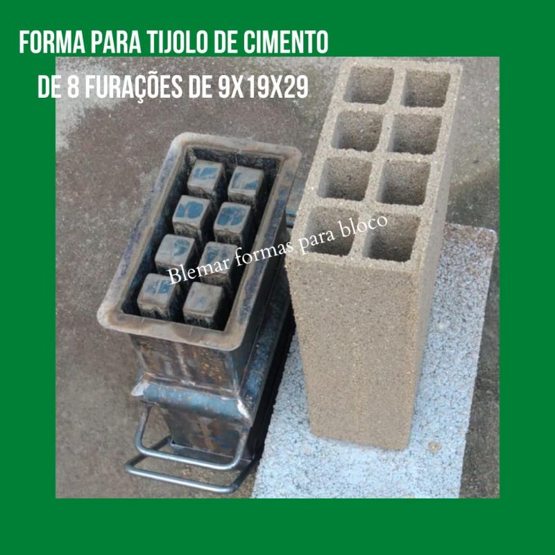forma tijolo 8 furos 09x19x29