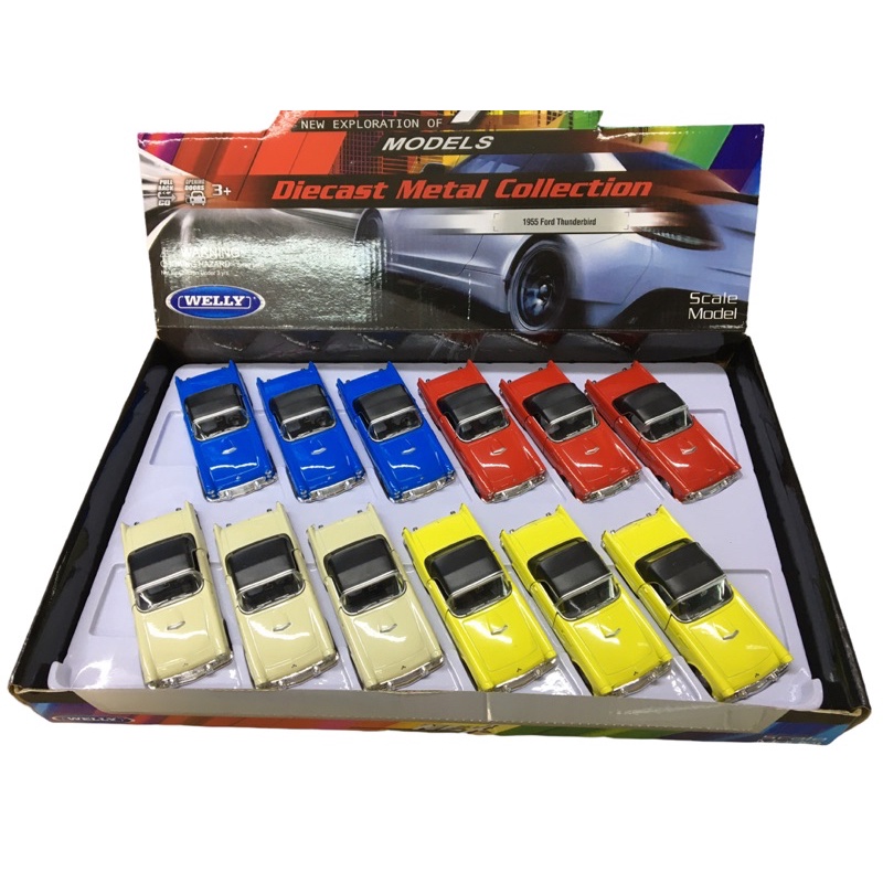 Kit 12 miniaturas Ford Thunderbird 1955 Welly