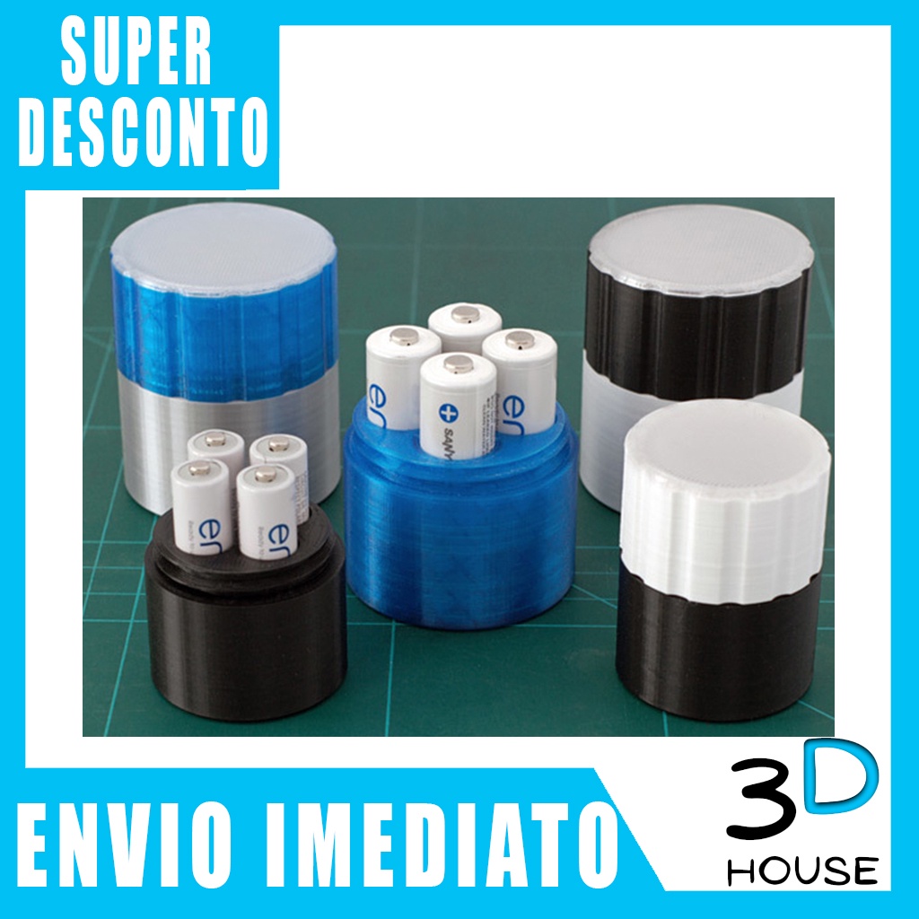 Porta Pilha AA Case de Pilhas Para 4 Pilhas AA para Hobista Videogame Fotografia Suporte Fotógrafo Organização - 3D House