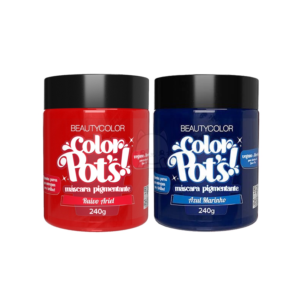 Kit Color Pot's Ruivo Cobre + Azul Marinho - Beauty Color