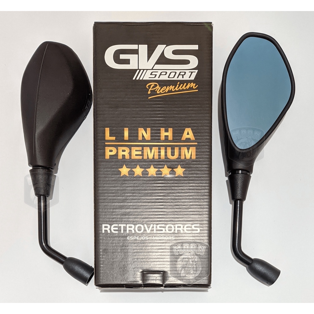 Retrovisor Bmw F800 Gs650 Fixo Lente Convexa Azul Para Moto Yamaha Gvs Premium Par