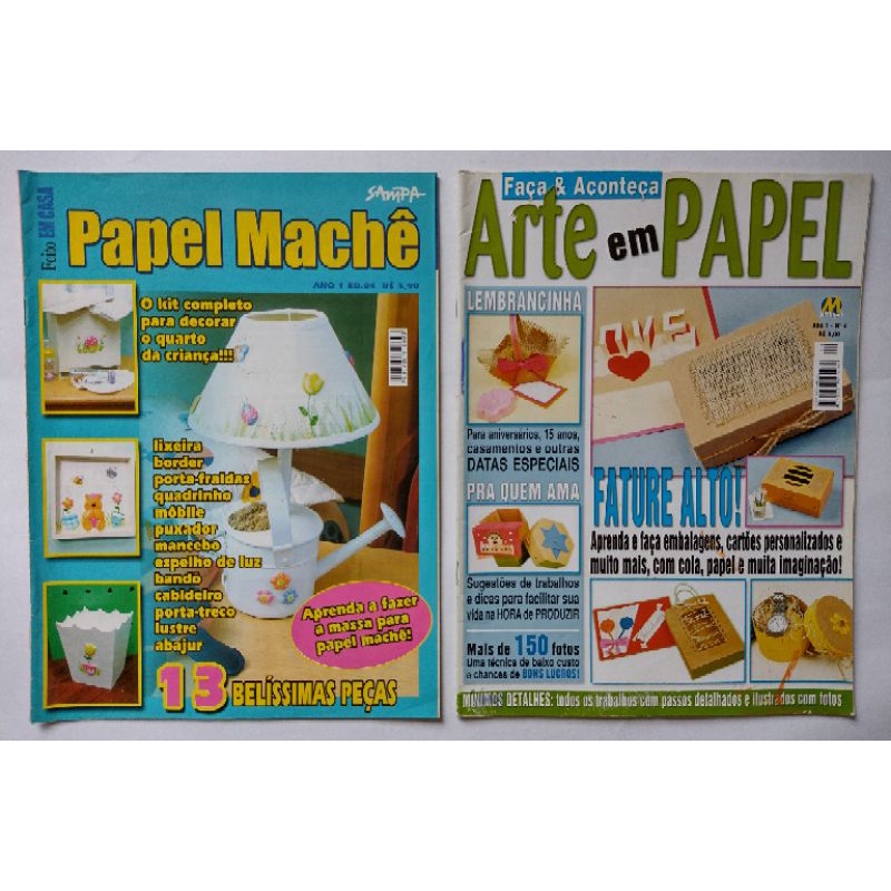 Revista Papel Machê E Arte Em Papel (2 Revistas)