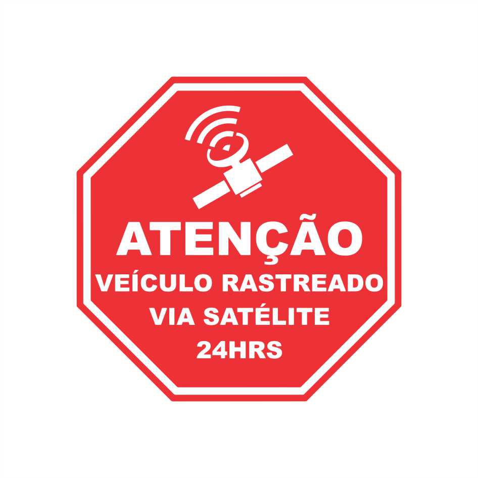 Adesivos Externos Rastreado Por Satélite 10x10cm e 20x20cm A246