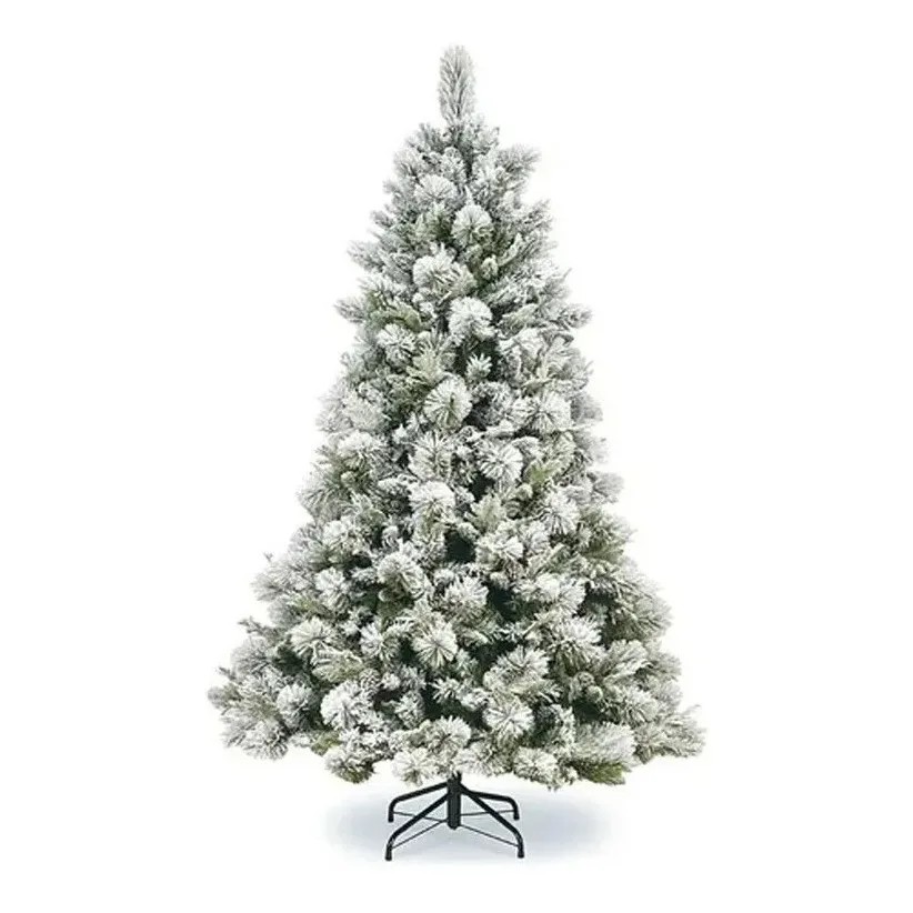 Árvore De Natal Luxo Pinheiro Neve Nevada  1026 Galhos | Shopee Brasil