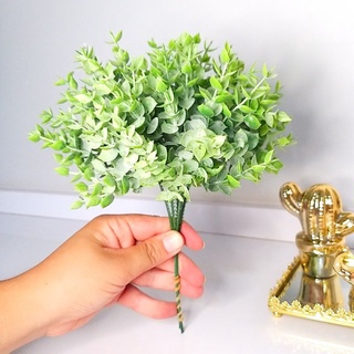 Pick buquê de folhagem verde artificial mini eucalipto 6 com ramos em Oferta na Shopee