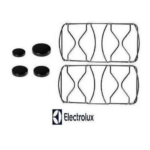 Kit Espalhador + Grelha Peças Fogão Eletrolux 50SB / 50SBC 4 Bocas