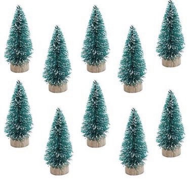 Árvore De Natal Mini Neve Neve Árvore De Natal 10 cm c/2pç | Shopee Brasil