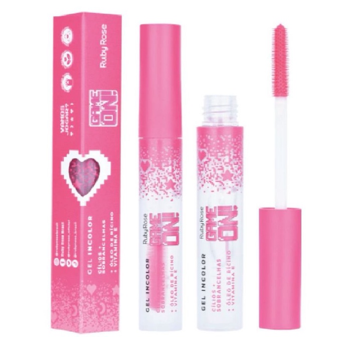 Gel Incolor Cílios Sobrancelhas - Game On - Ruby Rose HB-509
