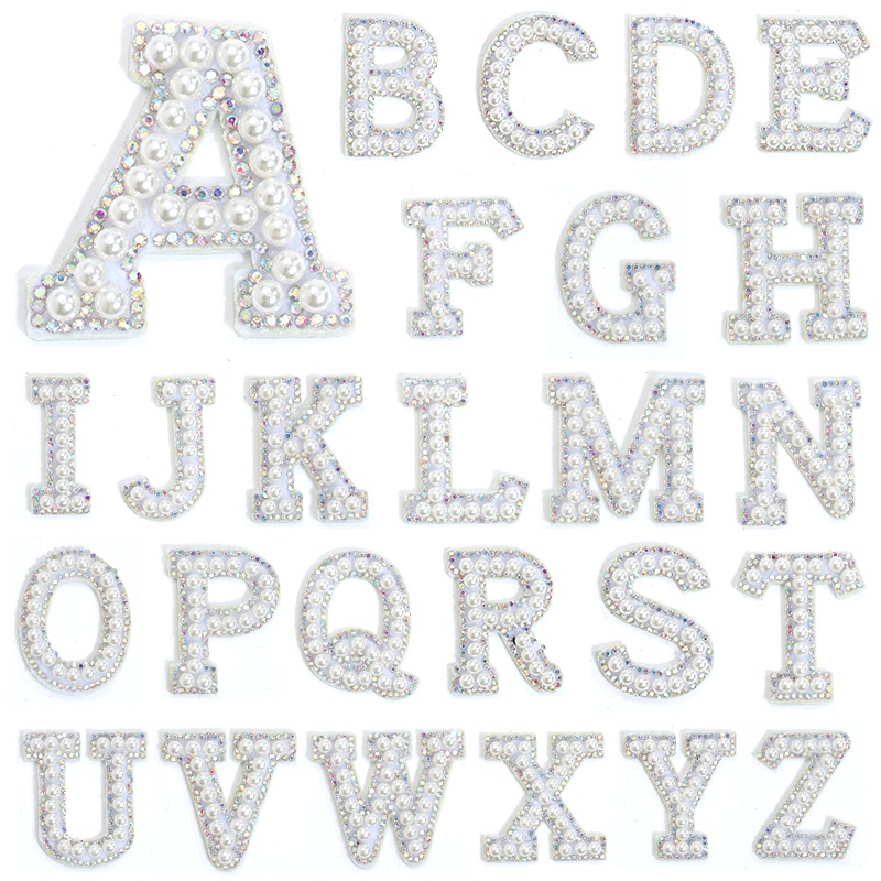 Venda Quente 26 Letras Em Inglês ABS Pérola Branco Macaron Remendos Para DIY Jóias Fazendo Acessórios De Roupas