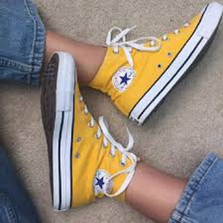 converse amarelo cano alto