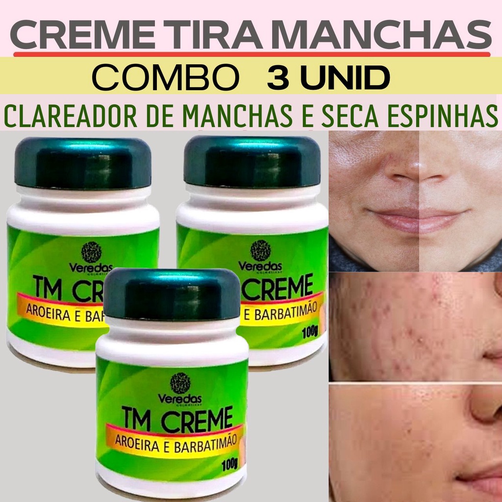 Creme Clareador E Secativo De Espinhas Tm Creme Veredas Unidades Shopee Brasil