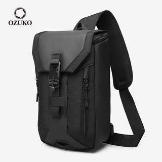 OZUKO Saco De Mensageiro Para Homens À Prova D'água Multi-Camadas Sling Chest em Oferta na Shopee