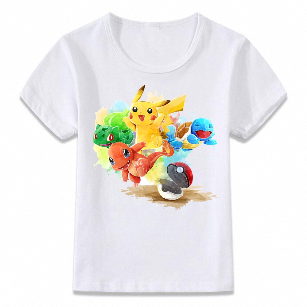 Criancas Camiseta Pokemon Iniciantes Squirtle Charmander Bulbasaur E Pikachu Criancas T Shirt Meninos E Meninas Da Crian Shopee Brasil - camiseta do pikachu roblox