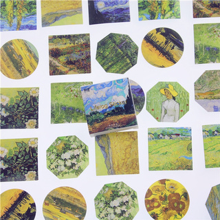45 Pcs Conheça Van Gogh Mini Adesivo de Papel Decoração Diário Scrapbooking Etiqueta Adesivo Kawaii