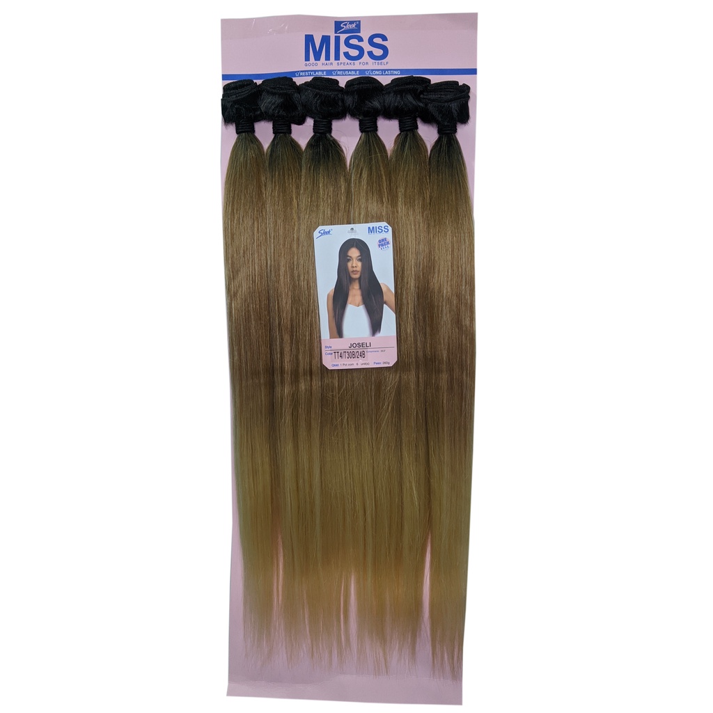 Cabelo Cacheado Fibra Orgânica Liso - Sleek Miss - Joseli 70cm - 6 Telas