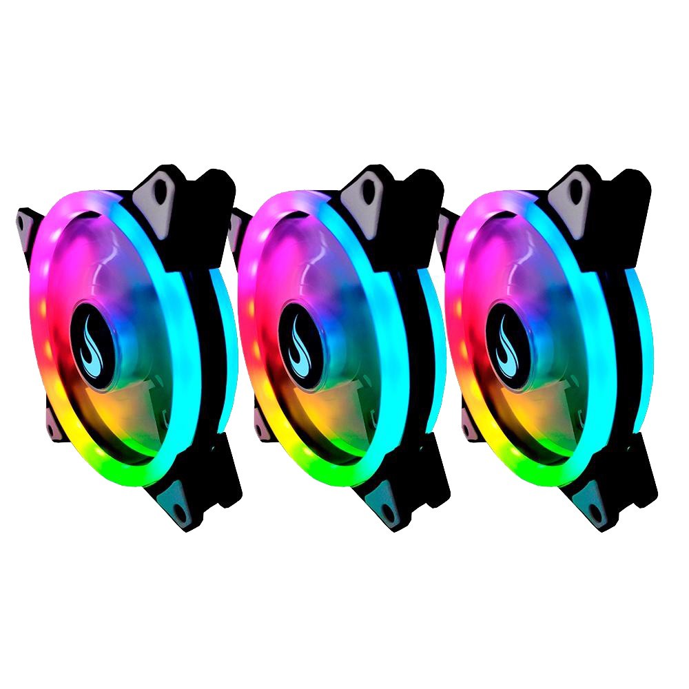Kit Cooler com 3 FAN Rise Mode Energy 120mm Led ARGB 5V - FN-02-RGB-5V