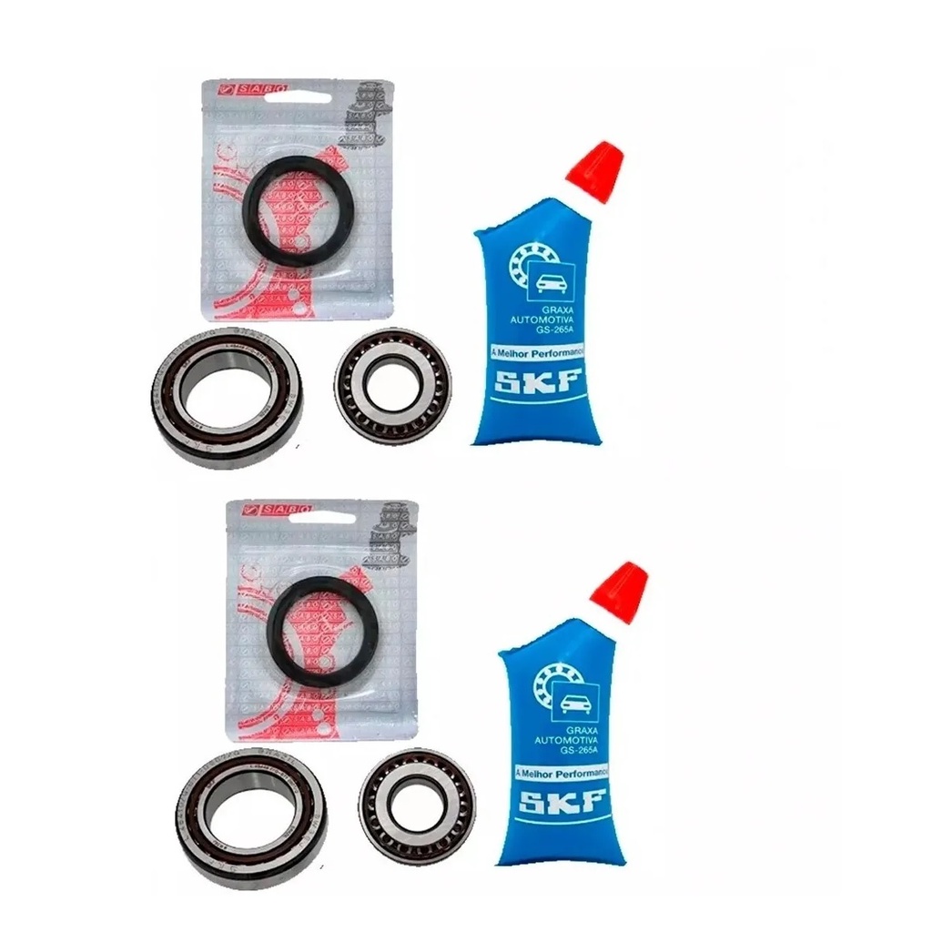 Kit Rolamento Dianteiro (2 Rodas) Skf Fusca 4 furos 1300L 1500 1600