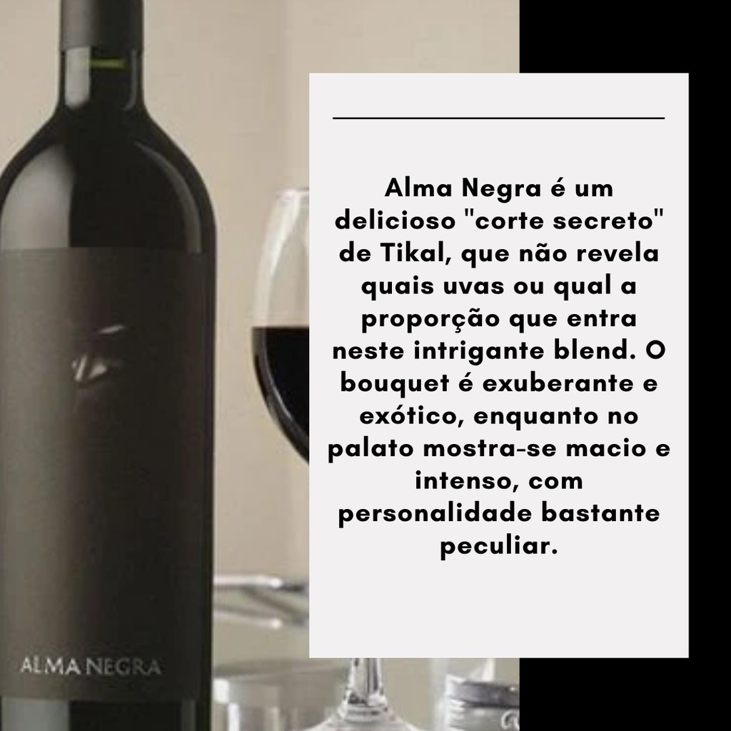 Vinho Argentino Alma Negra Blend Mystery Original - Bebidas Importadas