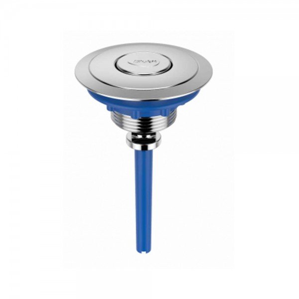 Botão Acionador Superior Universal ABS Cromado para Caixa Acoplada Blukit