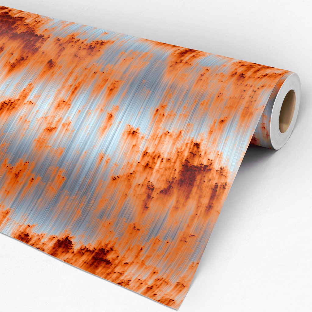 Papel Parede Moderno Industrial Aço Grade Chapa Ferrugem 10