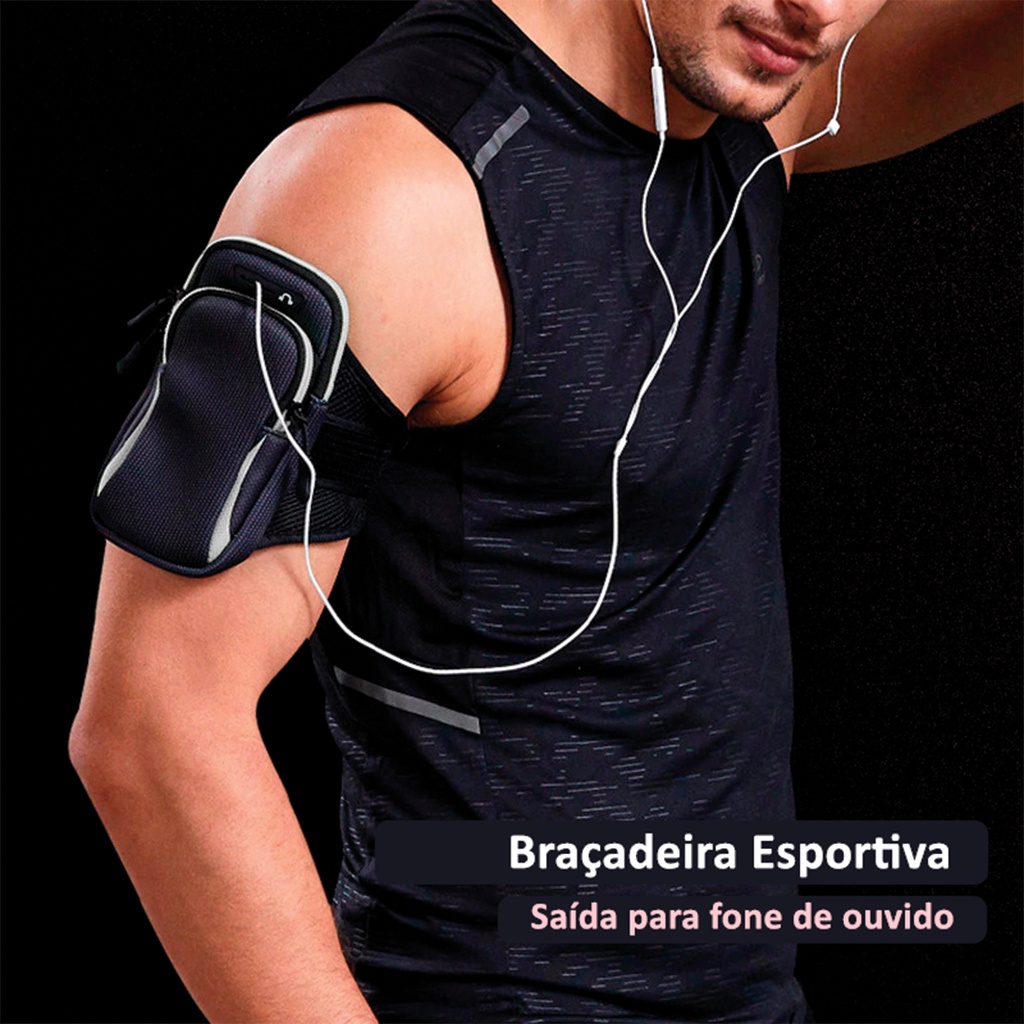 Braçadeira Suporte Porta Celular Braço para Esporte Corrida Academia  Caminhada | Shopee Brasil