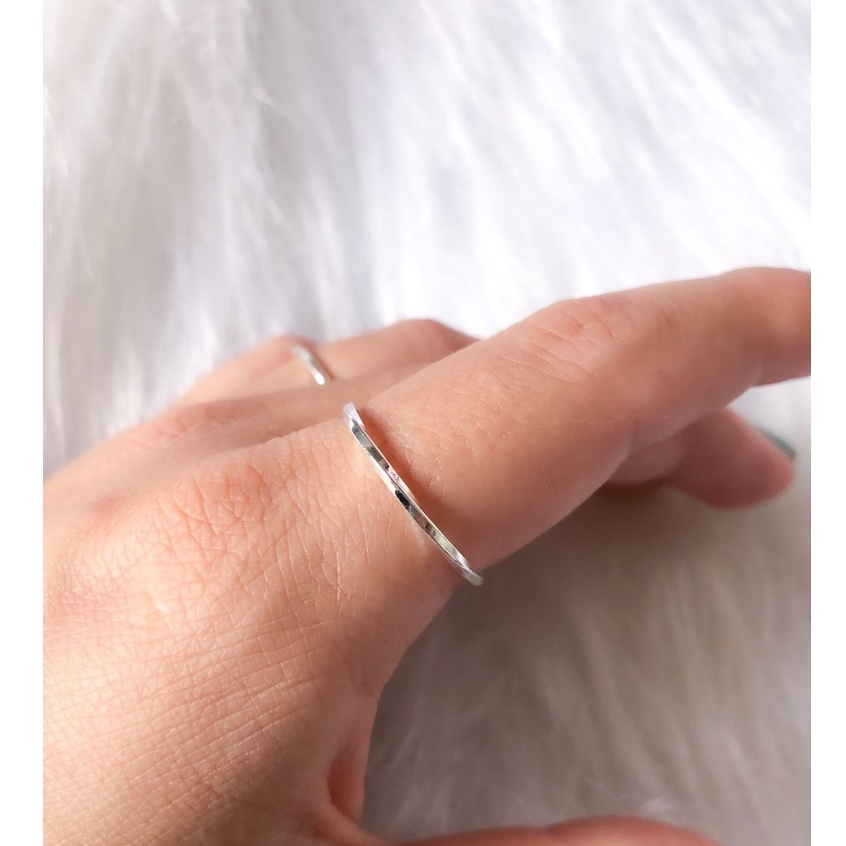 Anel De Prata Feminino 925, Legítima, Maciça, Modelo Torcido Minimalista, Delicado 100% Prata