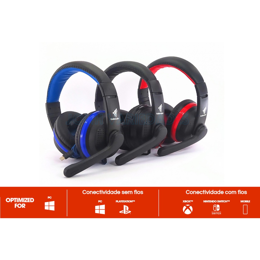 Fone de Ouvido Headphone Headset Gamer áudio projetado para jogadores Computador Pc Notebook Conexão Tipo C GT-U200 Bom e Barato