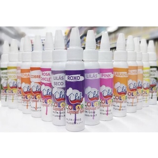 corante líquido gel iceberg 25 ml corante alimento todas as cores//