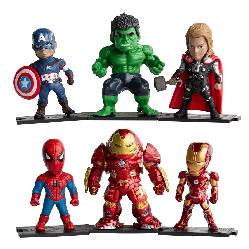 Q posket 9 cm Endgame Spiderman Marvel Avengers Homem De Ferro Capitão América Thor Action Figure