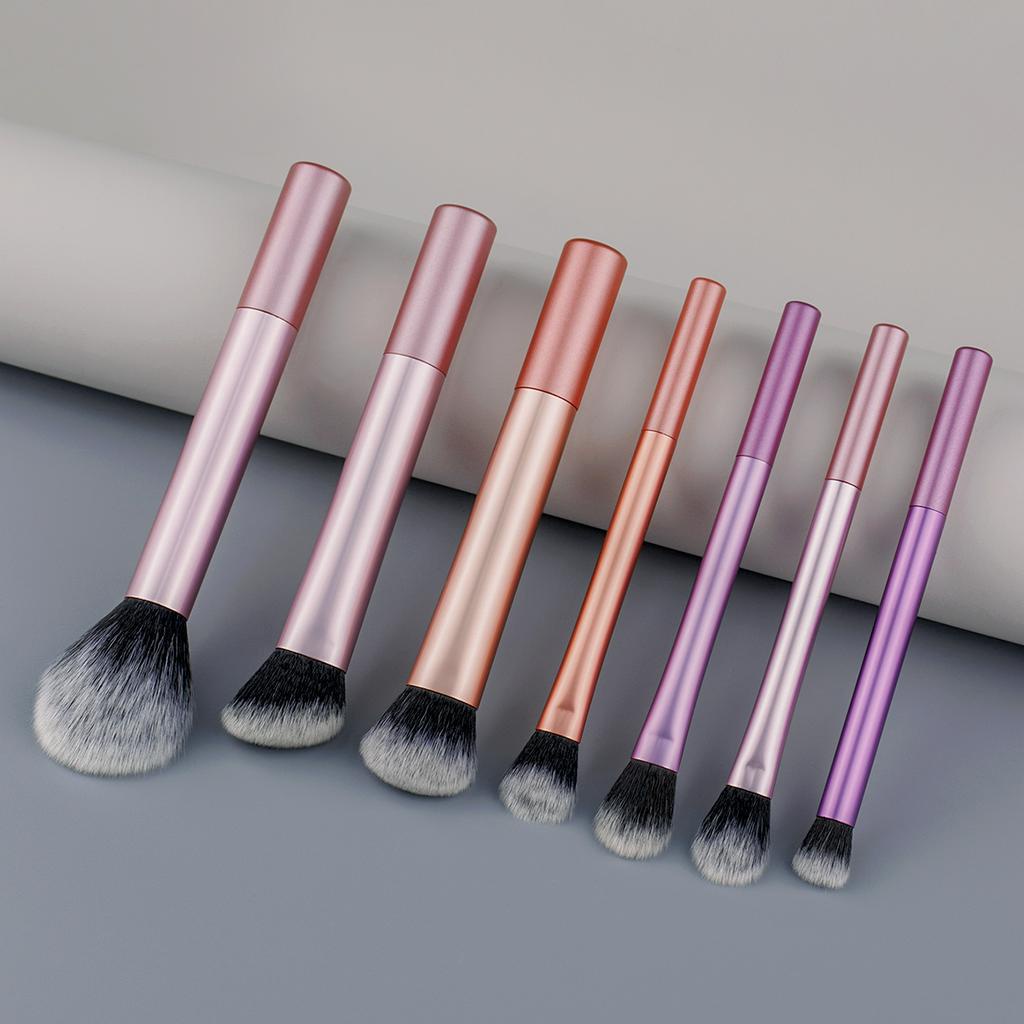 Novo Estilo 7 Big Mac Makeup Brush Set Portable Blush Brush Highlight Brush Ferramenta de Beleza para Iniciantes Adequada para Qualquer Tipo de Pele