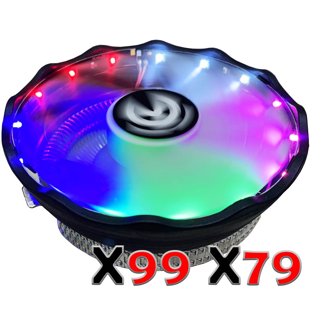 Cooler CPU PC Gamer LED RGB Processador Intel X99 X79 LGA 2011 v3 + Suporte com Parafusos