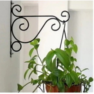 Plantas Suporte Parede montado gancho de ferro forjado pendurado cesta suporte planta vasos de flores prateleira decorativa varanda jardim arte artesanato