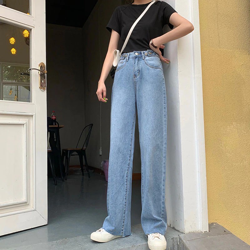 calça jeans solta feminina