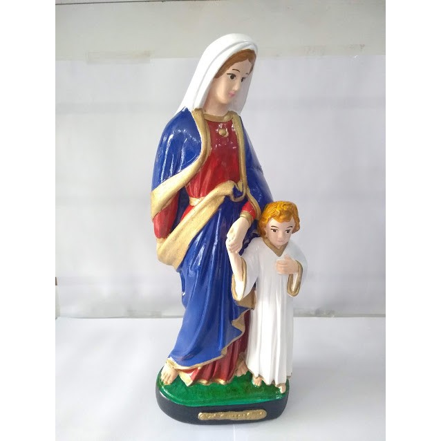 Nossa Senhora Maria passa na Frente 30 cm pintadas para Abençoar seu Lar