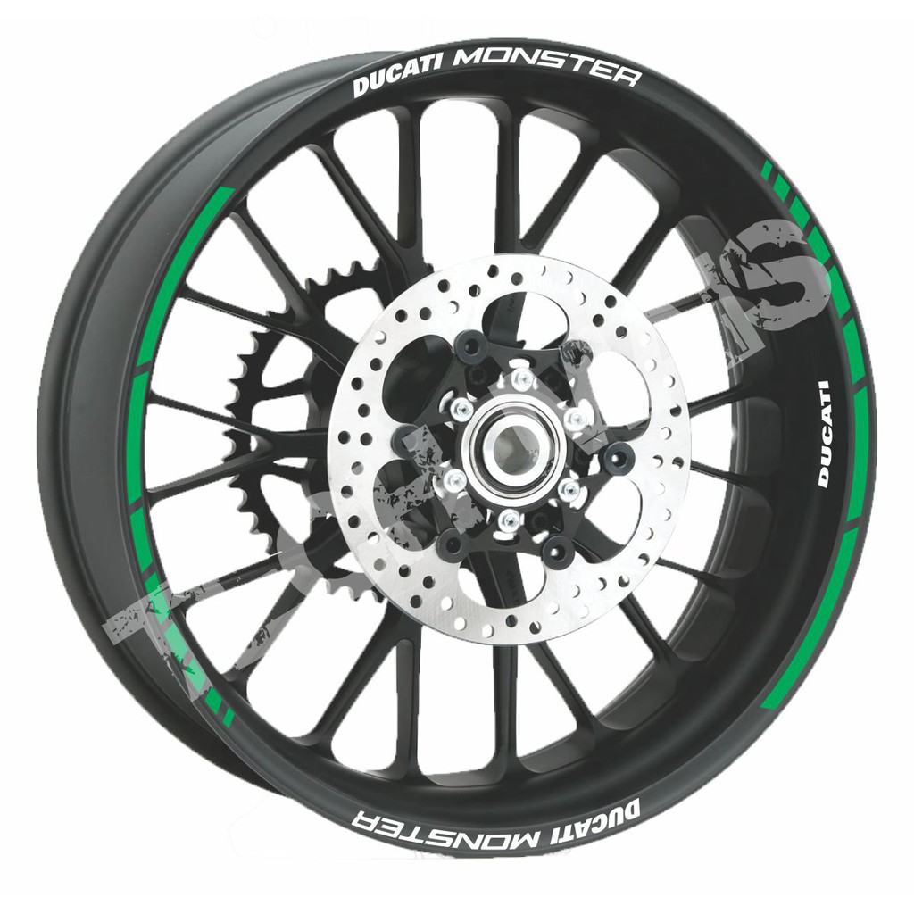 Kit Adesivo para Roda de Moto Refletivo DUCATI MONSTER Abstrato faixa fita