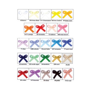 Laço de Cetim Tamanho 0 - Lacinho P - 100 unidades - Laço para Calcinha/Lembrancinha- Diversas Cores em Oferta na Shopee